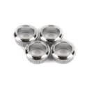 Bass Tuning Machine Bushings- Standard/Deluxe Series (Mexico), Chrome