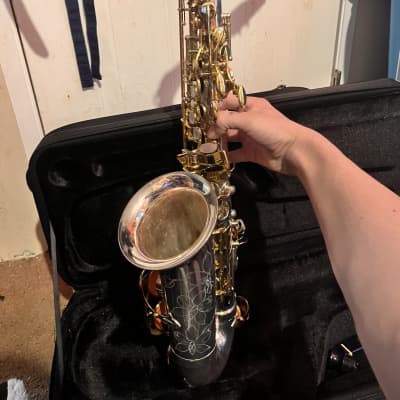 Jupiter JAS110 Eb Intermediate Alto Saxophone Silver/Gold image 15