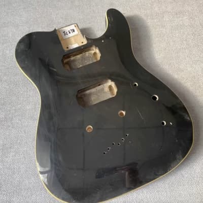 Black HH Ash Wood Tele Telecaster Style Guitar Body