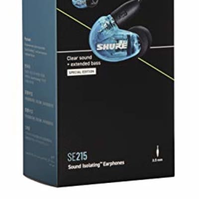 Shure SE215 Wired Sound Isolating Earbuds, Clear Sound, Single Driver, Secure in-Ear Fit, Detachable Cable, Durable Quality, Compatible with Apple & Android Devices - Blue image 4