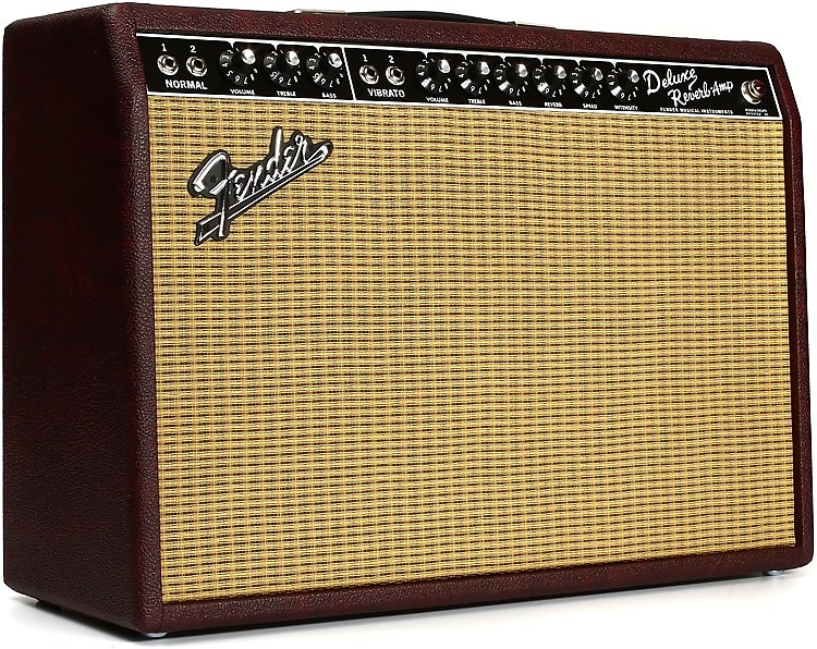 Fender '65 Deluxe Reverb 22-watt 1x12" Tube Combo Amp - Limited Edition Wine Red image 1