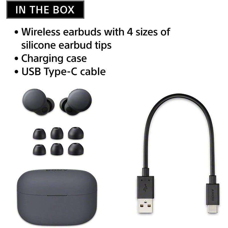 Sony LinkBuds S Truly Wireless Earbuds, Black WFLS900N/B with Deco