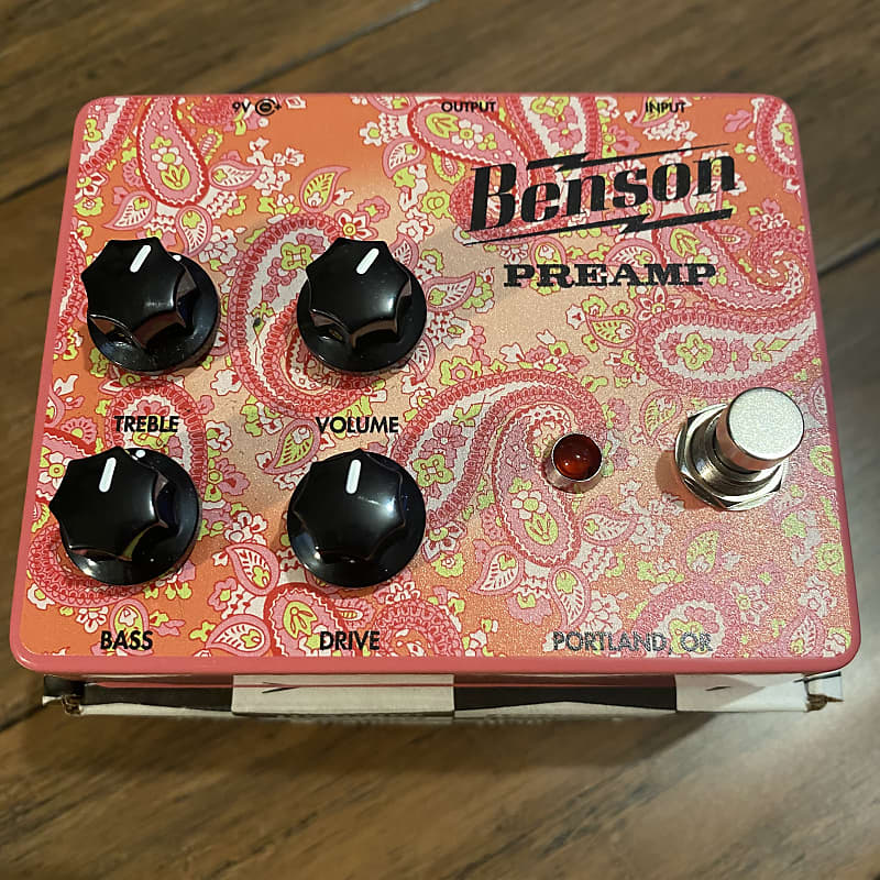 Benson Amps Preamp Pedal Limited Edition Pink Paisley | Reverb Benson Amps Preamp Pedal Limited Edition Pink Paisley | Reverb