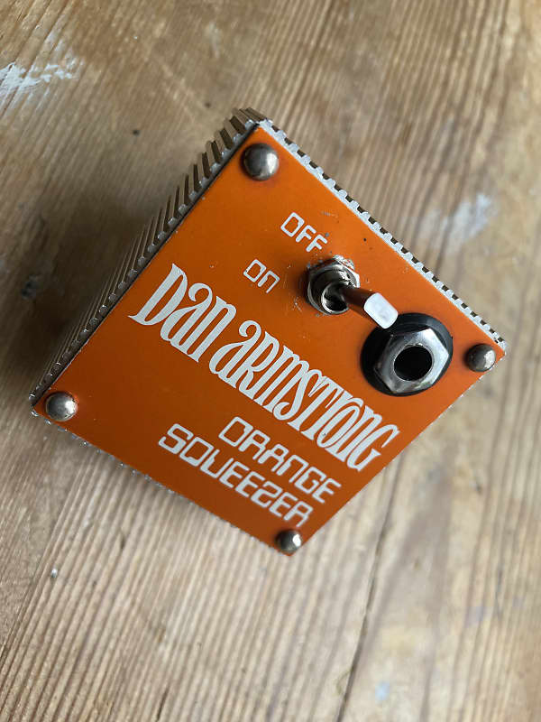 Vintage rare early 1970s  Dan Armstrong Orange Squeezer compressor plug-in guitar pedal UK made version pre Musitronics image 1