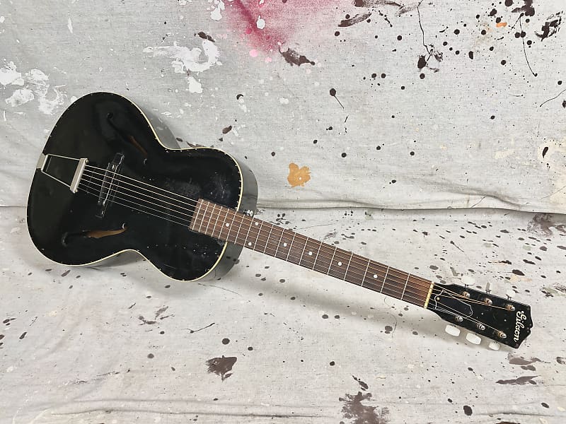 1930's Gibson L-30 Archtop Acoustic Guitar Black Refin L30 Player Project image 1