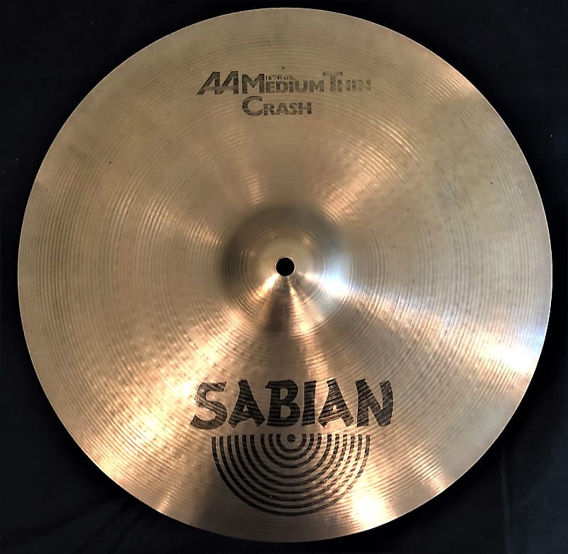 Sabian 16" AA Medium Thin Crash Cymbal 1985 - 2001 image 1