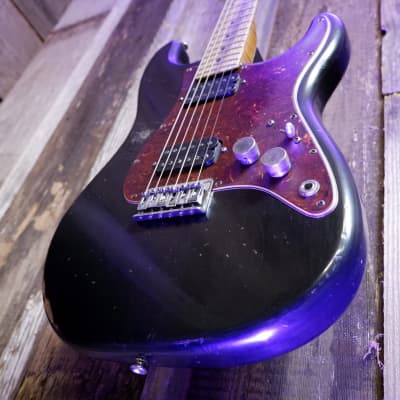 Keith Holland Custom S-ANS #1326 - Black Nitro with Red Tortoiseshell Pickguard image 6