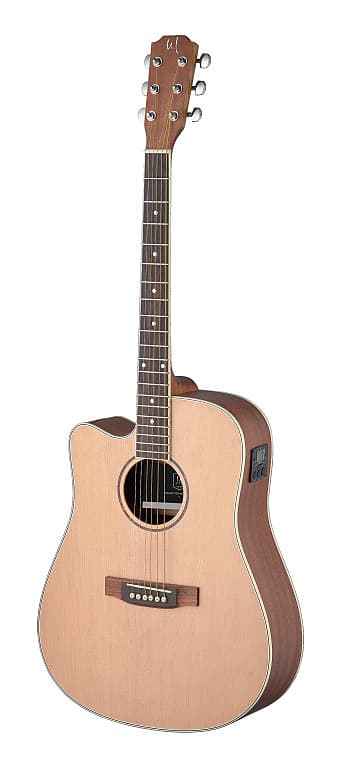 J.N GUITARS Asyla series 4/4 cutaway dreadnought acoustic-electric guitar solid spruce top left-handed model image 1