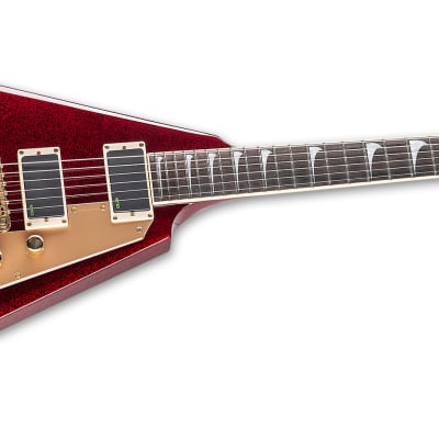 ESP / LTD Kirk Hammett KH-V Red Sparkle 2023 - Red Sparkle w/Hard Shell Case image 2