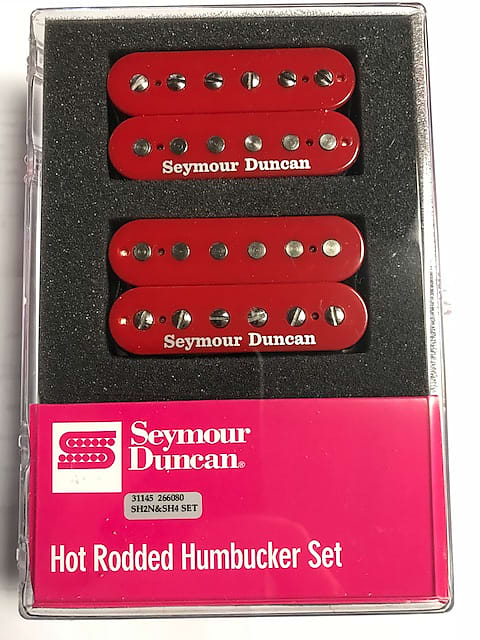 Seymour Duncan SH-4 JB & SH-2n Jazz Hot Rodded Humbucker Red Guitar Pickup  Set Custom Color