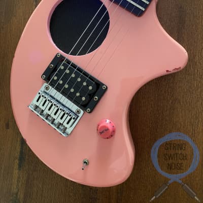 Fernandes ZO-3, Shell Pink, 2000s Nomad Travel Guitar, w/Onboard Speaker for sale