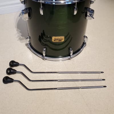 VTG PEARL Emerald Mist Floor Tom Drum 16"x16" Maple Prestige Session - Gorgeous Clean image 8