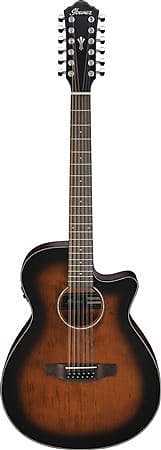 Ibanez AEG5012 Acoustic Electric Guitar Dark Violin Sunburst image 1