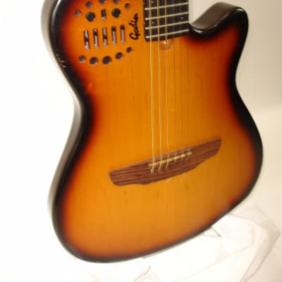 1998 Godin Multiac Nylon Acoustic Electric Guitar, Sunburst w/ Bag image 3