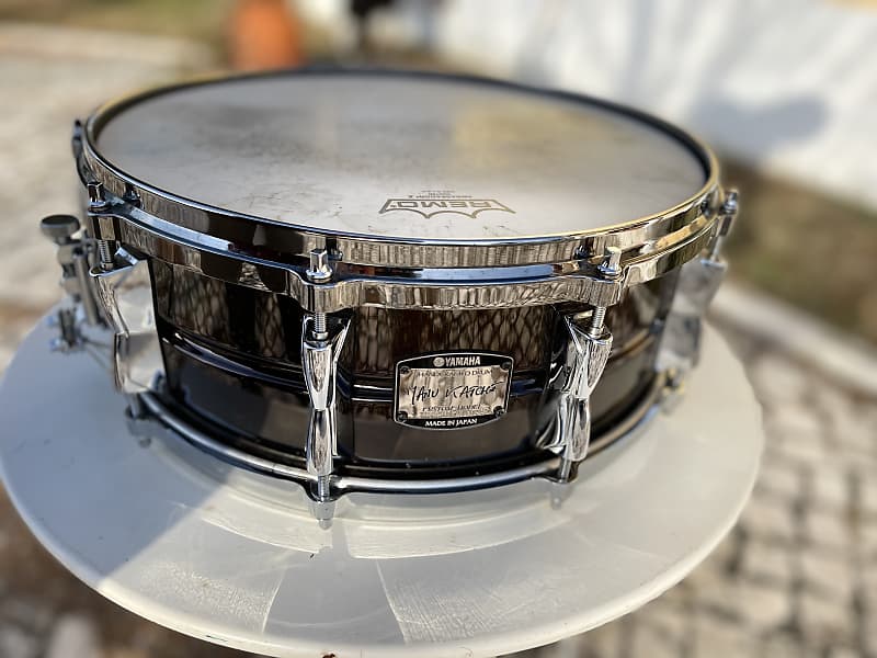 Yamaha 14 X 55 Manu Katché Nickel Over Brass Signature Snare Reverb 