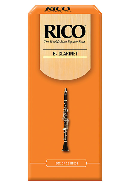 Rico Bb Clarinet Reeds, Strength 2.5, 25-pack image 1