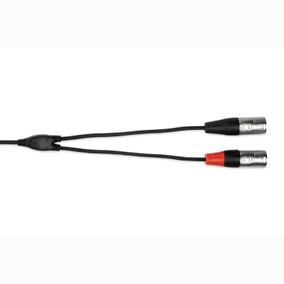 Hosa HMX-006Y Pro Stereo Breakout Cable REAN 3.5 mm TRS to Dual XLR3M 6 ft image 3