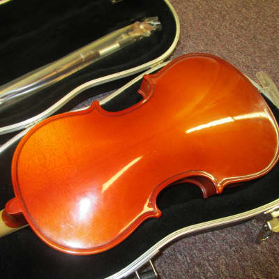 Leon Aubert Strad Model 3/4 size violin with case and bow Made in Romania image 4