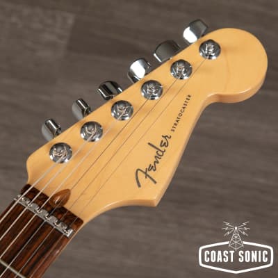 2005 Fender American Deluxe HSS Stratocaster Montego Black Metallic image 11