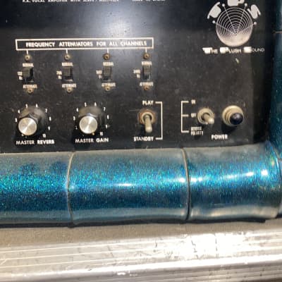 Serviced Plush Congress IV Blue Sparkle Vintage Tube Amplifier image 4