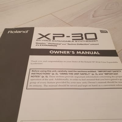Roland XP-30 Manual Plus XP-30/JV-1010 CD Manual. English Language. Global Ship.  1 Of 3 image 2
