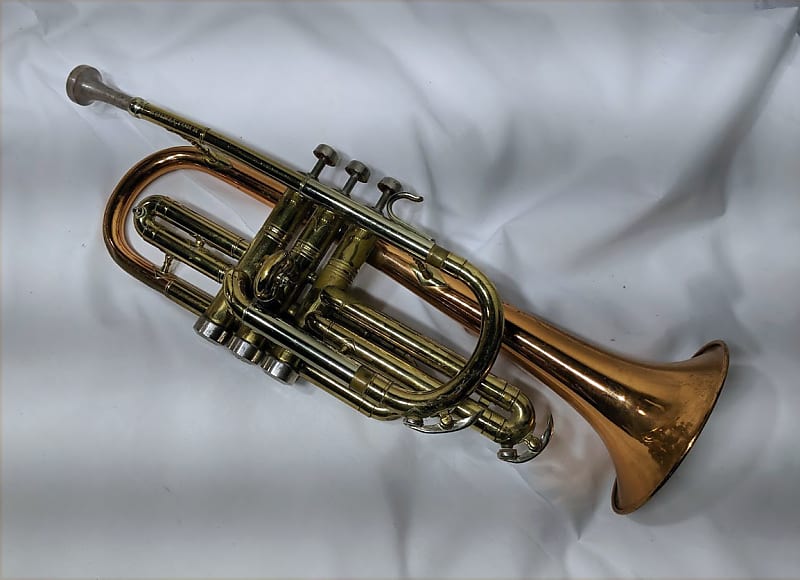 Vintage Conn Director 1956 Tri-Color Brass Trumpet - Made In USA