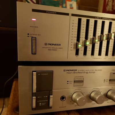 Pioneer SA-940 Stereo Integrated Amplifier, SG-540 Stereo Equalizer, 70W into 8Ω, 2 for 1 Deal! image 7