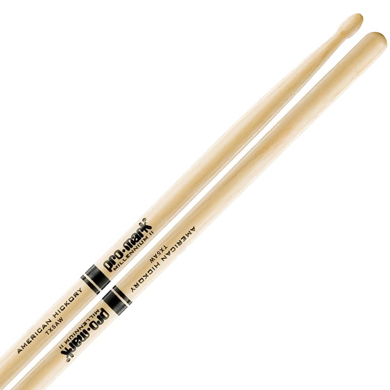Pro-Mark TX5AW Hickory 5A Wood Tip Drum Sticks (Pair) image 1