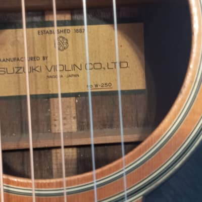 Rare Suzuki W 250 renforced neck guitar from 70's image 3