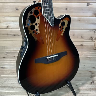 Ovation Standard Elite Deep Contour Cutaway 12-String Acoustic Guitar - New England Burst for sale