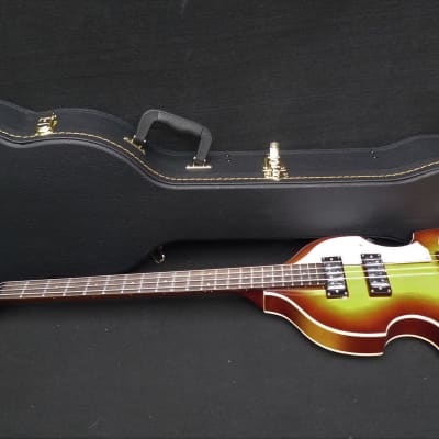 NEW Hofner CAVERN Reissue Beatle Bass HI-CA-PE-SB & CASE with Flat Wounds & 500/1 type Tea Cup Knobs image 1