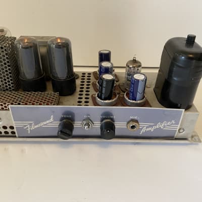 Bell and howell Film O’ Sound tubes glowing easy for amp conversion project. image 4