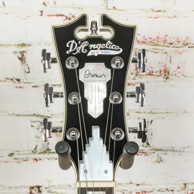 D'Angelico Premier DC Semi-Hollow Electric Guitar Black Flake image 5