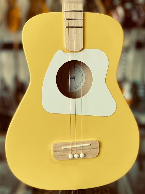 Loog Pro Acoustic 3-String Beginner Guitar Yellow (Ages 8+) image 1
