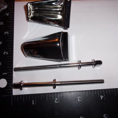 Lot of 2 Tama Chrome Bass Drum Claws and 4 Tension Rod for your