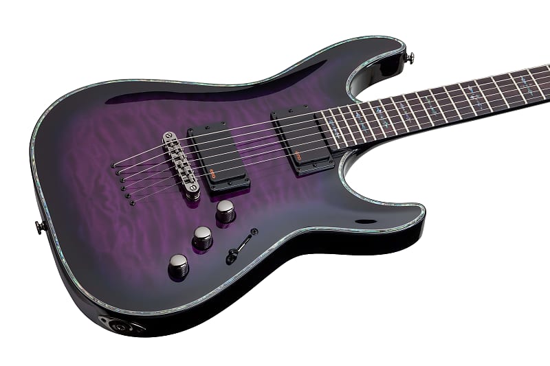 SCHECTER E-Gitarre, Hellraiser C-1, Trans Purple Burst | Reverb