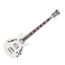 D'Angelico Premier Hollow-Body Bass White - Used