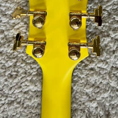 D'Angelico Ltd Deluxe EXL1 Hollowbody Guitar, Matte Yellow w/Case, DADEXL1MYLGT image 7