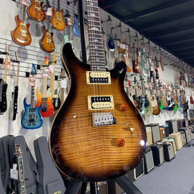 PRS SE Custom 24 Electric Guitar - Black Gold Sunburst Hard Case Included Authorized Dealer 906 image 3