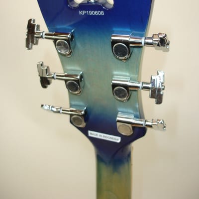 D'Angelico DAPDCBLBCSCBEX Premier Series DC Boardwalk Semi-Hollow Electric Guitar, Blue Burst image 11