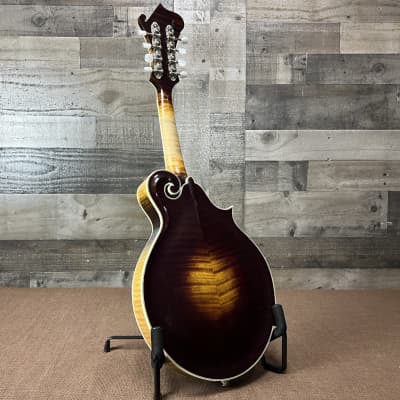 Darrell Sheppard Custom Left-Handed F5-Style Acoustic-Electric Mandolin W/Calton HSC - Burst image 8