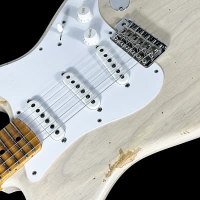 2024 Fender Stratocaster Fat 54 Custom Shop 70th Anniversary Limited Edition Relic ~ Aged White Blonde image 5