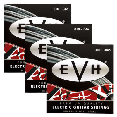 3-Pack! EVH Premium Electric Guitar Strings 10-46 Gauge 0220150146 for sale