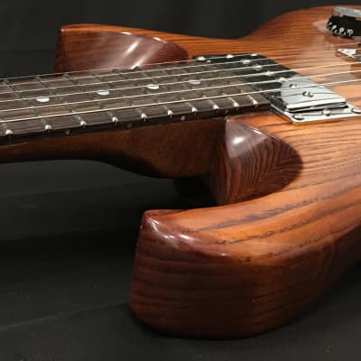 NAH Guitars Curve Carve Ash Electric Guitar 2020 Amber image 4