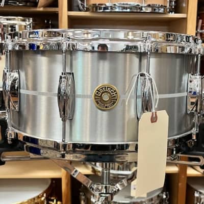 USED Gretsch USA 6.5x14 Solid Aluminum Snare Drum - Like New Condition image 1
