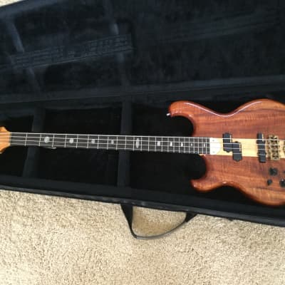 Left handed Alembic Spoiler 1992 Flame bass guitar image 1