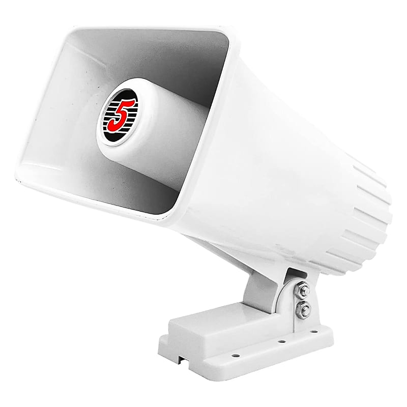 5Core Indoor Outdoor PA Horn Speaker 6 x 4 Inch Loud PA System 8 Ohm 50W Loud Siren Audio  			