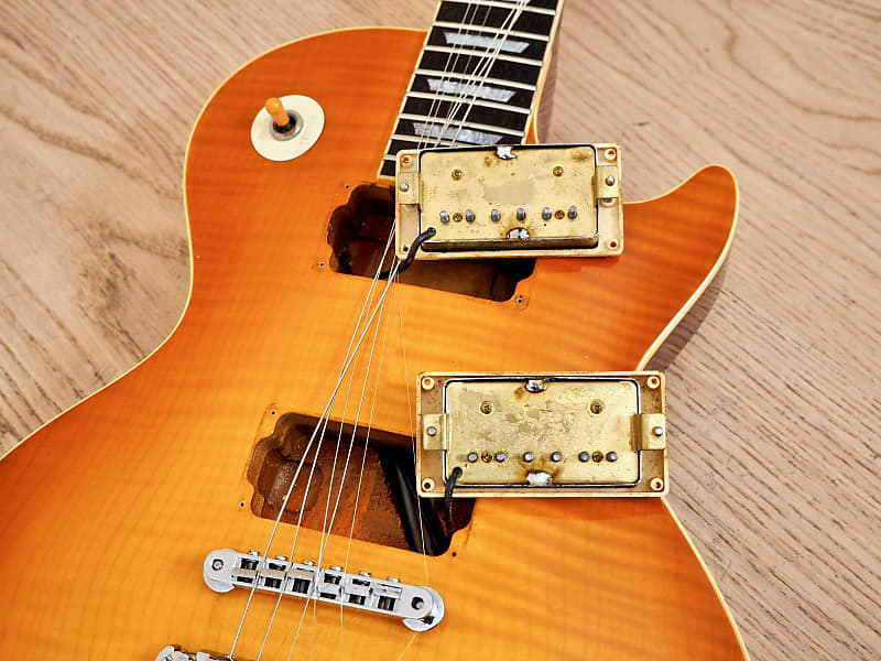 1985 Tokai Love Rock LS-65 Standard Ice Tea Burst Flame Top Guitar Japan w/  Lifton-Style Case