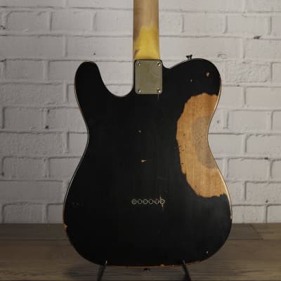 Nash Guitars Mahogany T-2 HB Electric Guitar Black Medium Relic w/Case #MTN49 image 3