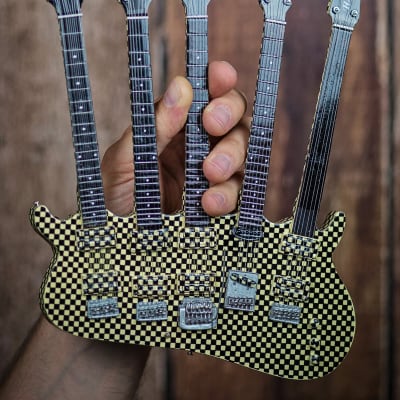 RICK NIELSEN Checkered Five-Neck Hamer Guitar Replica for sale